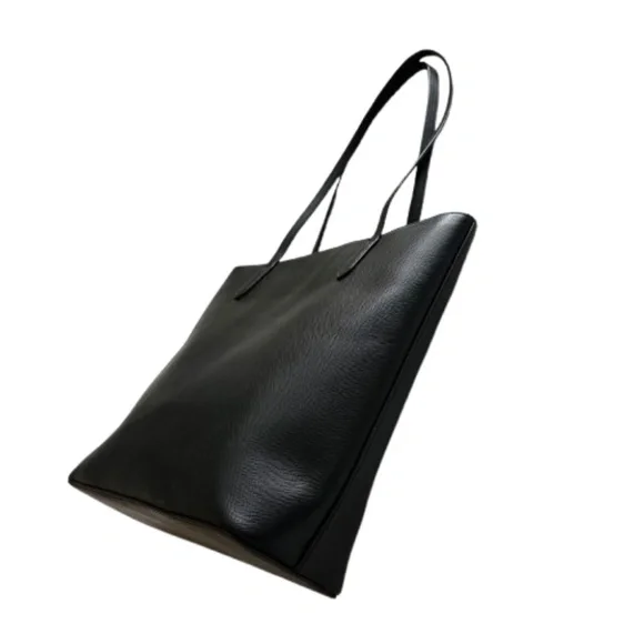 $298 Kate Spade Women's Medium Black & Gold Logo Leather Tote Bag & Bow Key Fob - Picture 7 of 16